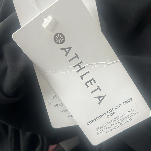 NWT-Athleta Black Conscious Cut Out Crop D-DD Size 3X - Picture 8 of 9